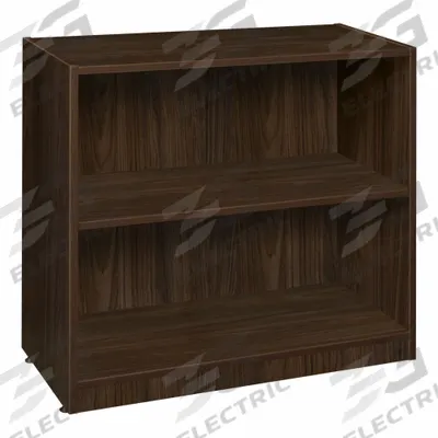 REGENCY Bookcase: Neo Walnut, Laminate/Wood, 30 in Overall Ht, 32 in Overall Wd - Stationary Bookcases