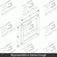 HAMMOND MANUFACTURING Wireway Box Connector: 8 in Wd, 8 in Ht, 9 11/16 in Ht, Stainless Steel (MPN 1487EKSS). Key specifications — Brand: HAMMOND MANUFACTURING; Material: Stainless Steel.