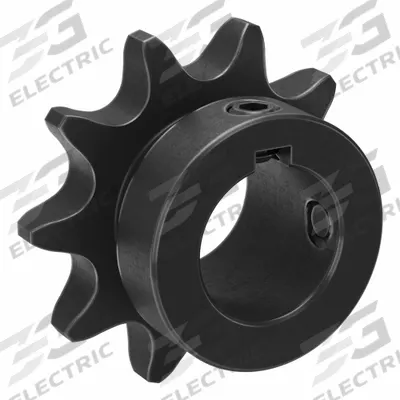 TSUBAKI Single Strand Sprocket: 40, For 1/2 in Chain Pitch, 3/4 in Bore Dia, 10 Teeth - Size 40 Fixed-Bore Roller Chain Sprockets
