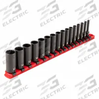 TEKTON Impact Socket Set: 1/4 in Drive Size, Small Set (0-50 pieces) Set Size, 16 Pieces, Metric (MPN SID90107). Key specifications — attr1204251: TEKTON; attr1215453: 1/4 in; attr1215454: 4 mm to 17 mm; attr1224229: Friction.