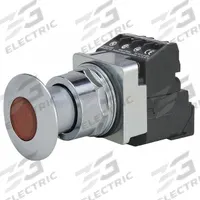 SIEMENS Mushroom Head Push Button: Illuminated, Mushroom Head Profile, Metallic, 30 mm, 1NO/1NC (MPN 52PP2D2A). Key specifications — Brand: SIEMENS; Action: Maintained; Series: Class 52; Terminal Connection: Pressure Plate; Push Button Material Type: Metallic.