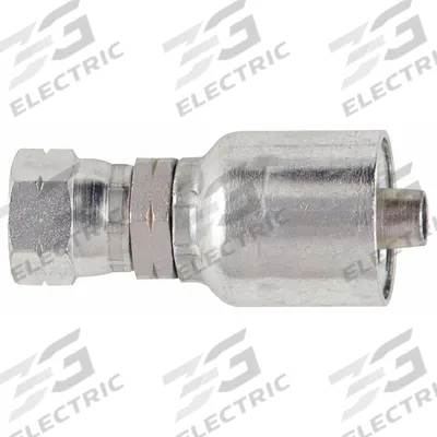 PARKER Hydraulic Crimp Fitting: Steel x Steel, Straight, -4 For Hose Dash Size - Parker Crimp Hydraulic Hose Fittings with Inverted Flare Connection
