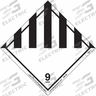 LABELMASTER Miscellaneous Dangerous Goods Placard: Dangerous, 3 15/16 in x 4 in, 100 Labels - Class 9: Miscellaneous Hazardous Materials