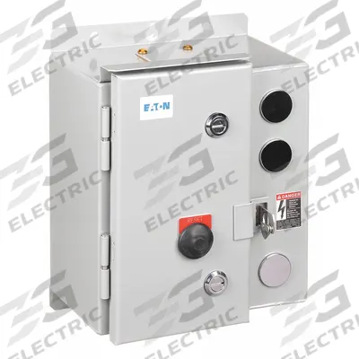 EATON NEMA Magnetic Motor Starter: Non-Reversing, 3 Poles, NEMA Size 1, 27 A - Enclosed Non-Reversing Starters with Electronic Overloads