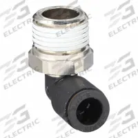LEGRIS Push-Fit Elbow Fitting: 5/16 in OD x 3/8 in Pipe Size, Push-to-Connect x MNPT, Black, 10 PK (MPN 3109 08 18). Key specifications — Brand: LEGRIS.