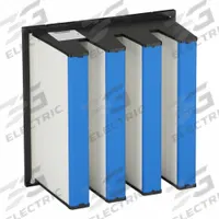 GRAINGER V-Bank Air Filter: 24 in x 24 in x 12 in, Fiberglass, Single Header, 4 Vs, MERV 15 (MPN 11Z806). Key specifications — attr1286015: GRAINGER; attr1286018: Plastic; attr1286019: Fiberglass; attr1286016: Cooking Oil.