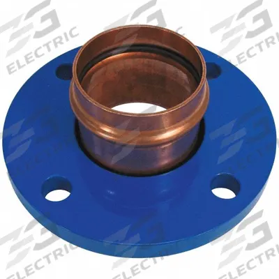 NIBCO Press Flange Fitting: Flange, 3/4 in CTS x 3/4 in Pipe size, Press-fit x Flange - Plumbing Copper & Bronze Press Tube Flanges