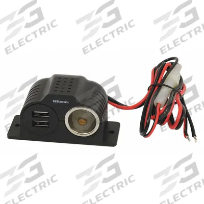 WILSON ANTENNAS Power Adapter: Power Splitter and Charger, 3 Connections, 12 in Cord Lg - 12V Auxiliary Splitter & Charger Combos