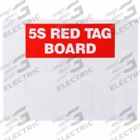 BRADY Information Center: Information Center, Red, Acrylic, 0 Binders Included, (2) Tag Pockets (MPN 122048). Key specifications — Preprinted Text: 5S Red Tag Board; Language: English; Material: Acrylic; Includes: Tag Pockets.