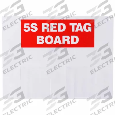 BRADY Information Center: Information Center, Red, Acrylic, 0 Binders Included - 5S Red Tag Stations