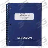 BRANSON 250/450 Digital Manual: Paper (MPN 100-214-239). Key specifications — Product Type: Digital Manual; Compatible with Manufacturer Model Number: 101-063-346R; Material: Paper; Brand: BRANSON.