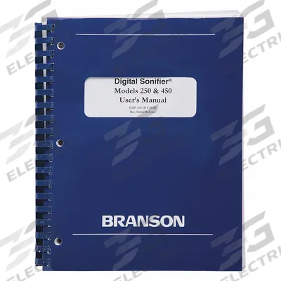 BRANSON 250/450 Digital Manual: Paper (MPN 100-214-239) - Homogenizer Accessories