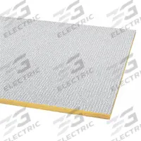 ARMSTRONG Ceiling Tile: 2906, Shasta, 24 in x 48 in, Square Lay-In, 15/16 in Grid Size, 16 PK. Key specifications — Display Sell UOM: PK; Material: Fiberglass; Color: White; Application: General Use; Resistance Properties: Scratch Resistant; Series: Shasta; Edge Type: Square Lay-In; Manufacturer Part Number: 2906.