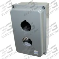 EATON Push Button Enclosure: 30mm, 1 Holes, Cast Zinc, NEMA 12/13/4/4X (MPN E34N1). Key specifications — attr211299: EATON; attr1043605: Oil-Tight and Dust-Tight.
