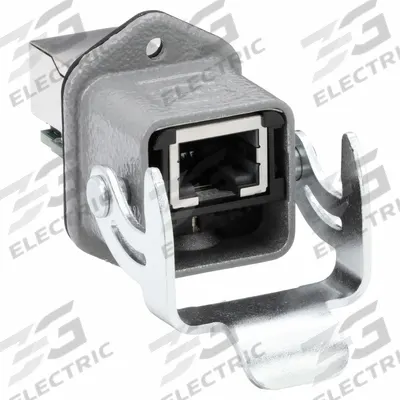 HARTING Han 3A RJ45 Panel Feed-Through: RJ45, Cat5, Data, 8 Poles, Straight, Panel-Mount - Device-Side RJ45 Connectors & Couplers