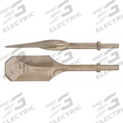AMPCO Chisel: 0.875 in Shank Size, Hex, Round, 4 1/2 in Chisel Tip Wd, 20 in Overall Lg (MPN C-40). Key specifications — attr294781: AMPCO; attr292728: Hex; attr292729: Round.