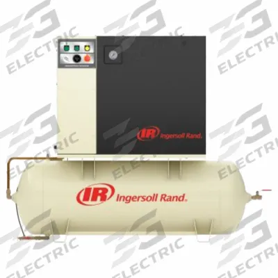 INGERSOLL RAND Rotary Screw Air Compressor: Horizontal, 10 hp, 36.1 cfm, 120 gal Tank - Horizontal Rotary Screw Air Compressors