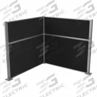 VERSARE Cubicle Kit: 72 in Overall Ht, 72 in Overall Wd, 2 Panels, Black, Fabric (MPN HPKL-66-S-DX). Key specifications — Panel Color: Black; Brand: VERSARE; Panel Material: Fabric.