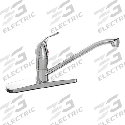 ZURN Low Arc Kitchen Faucet: AquaSpec, Brass, Single-Post, Deck, 3 Mounting Holes - Single-Post Kitchen Faucets