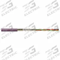 CHAINFLEX Bus Cable: (1) Pr 20 AWG (0.25), PUR, Order by the Foot, Profibus, Red (MPN CF898-001). Key specifications — Conductor Grouping: (1) Pair 20 AWG; Minimum Bend Radius Factor - Fixed: 8 x OD; Minimum Bend Radius Factor - Flexible: 12 x OD; Shielding: Shielded; Brand: CHAINFLEX.