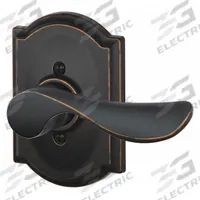 SCHLAGE Door Lockset: Dummy Lever Locksets, Bronze (MPN F170 CHP 716 CAM RH). Key specifications — Ligature Resistance: Not Ligature-Resistant; Brand: SCHLAGE; Visual Indicator Message: No Message; Lockset Style: Champagne; ADA Compliant: No; Finish: Aged Bronze : Brass.