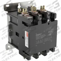 DAYTON Definite Purpose Magnetic Contactor: 3 Poles, 24V AC, 90 A, Non-Reversing (MPN 783XY9). Key specifications — Brand: DAYTON; Coil Voltage: 24V AC; Contactor Style: HVACR Definite Purpose Contactor; Mounting Style: Through Panel; Terminal Connection Type: Box Lugs; Maximum Voltage Rating: 600V AC; Phase: Three; Main Pole Contact Form: 3NO.