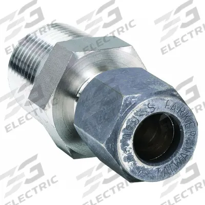 PARKER Compression Fitting Adapter: 1/4 in OD x 1/8 in Pipe size, 1/8-27 Thread Size - Flareless Bite-Type Stainless Steel Compression Fittings