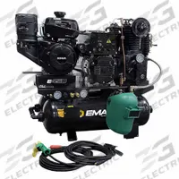 EMAX Gas Engine Air Compressor: 2 Stage, 14 hp Engine, EMAX, 19 cfm, 20 gal Air Tank, Horizontal (MPN EGES14020T). Key specifications — attr50933: EMAX; attr86530: Electric; attr50934: EMAX.