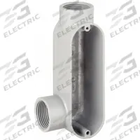Conduit Outlet Body: Aluminum, 1 in Trade Size, LL Body, 12 cu in Body Capacity, Threaded Hub (MPN LL0100). Key specifications — Finish: Powder Coated; For Use With: RMC; Brand: RACO; Hub Style: Threaded.