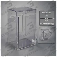 Gravity Close Bin: 8 in Overall Wd, 7 in Overall Ht, PETG, Clear, PPE/Supplies/Tubes, 1 Compartments (MPN AUTOBIN-W). Key specifications — Material: PETG; Mounting Location: Wall; Color: Clear; Product Type: Storage Bin; Total Holding Capacity: Tubes; Brand: POLTEX.