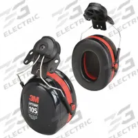 3M PELTOR Earmuffs: Hard Hat-Mounted Earmuff, Passive, 27 dB NRR, Foam/Polyurethane/PVC, Black (MPN H10P3E). Key specifications — Sub-brand: PELTOR(TM) Optime(TM) 105; Style: Rigid; Dielectric: No; Electrically Insulated: No; Band Material: Acetal; Cushion Material: Polyurethane; Cup Material: ABS; Series: Optime 105.