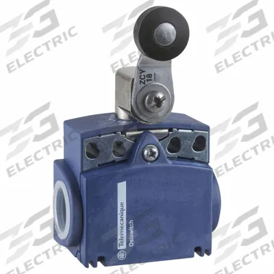 TELEMECANIQUE SENSORS Limit Switch: 90°, Roller Lever, XCKT, 0.22 in Roller Wd - Roller Lever-Arm Limit Switches