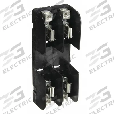 MERSEN Fuse Block: Open Block Design, 2 Pole, 250 V AC, Box Lug - Fuse Blocks for UL Class RK1 & RK5 Fuses