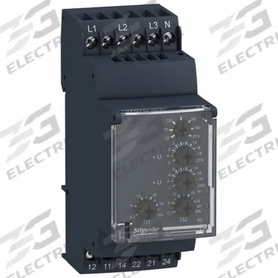 SCHNEIDER Voltage Sensing Relay: DIN-Rail Mounted, 5 A Current Rating - DIN-Rail Mounted Relays