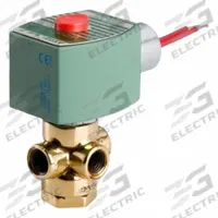 ASCO Solenoid Valve: 3-Way, Normally Closed, 1/8 in Pipe Size, 110V AC/120V AC, Watertight, NBR Seal (MPN 8320G218MS 120/60,110/50). Key specifications — Pipe Size: 1/8 in; Voltage: 120V AC; Brand: ASCO; Coil Enclosure: Watertight.