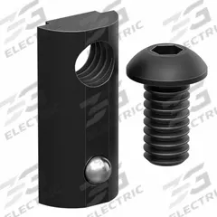 Drop In T-Nut: 5/16" -18 Size, 5/8 in Thread Lg, Flanged Button Head Socket Cap, 15 Series, 15 PK (MPN 15FAC3801). Key specifications — Fastener Type: T-Nut; Fastener Head Type: Flanged Button Head Socket Cap; Material: Steel; Finish: Black Zinc-Plated; T-Slot Fastener Type: Drop-In T-Nut with Alignment Ball; Threaded Hole Location: Single Offset; Compatible Series: Faztek 15 Series; System of Measurement: Inch.