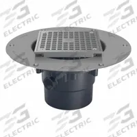 ZURN Floor Drain: 9 7/8 in Overall Dia, 5 in Grate Size, 3 in Nominal Pipe Size, Solvent Weld, PVC (MPN FD2-PV3-ST). Key specifications — Color: Bronze; Connection Type: Solvent Weld; Brand: ZURN.