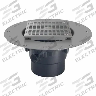ZURN Floor Drain: 9 7/8 in Overall Dia, 5 in Grate Size, 3 in Nominal Pipe Size - Height Adjustable Floor Drains