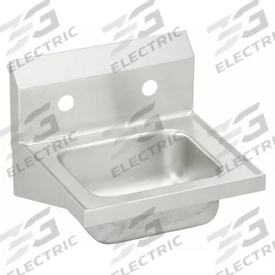 ELKAY Hand Wash Sink: 1 Stations, 6 in Bowl Dp, 12 in Bowl Lg, 9 1/4 in Bowl Wd - One-Station Wall-Mounted Hand Sinks without Faucets