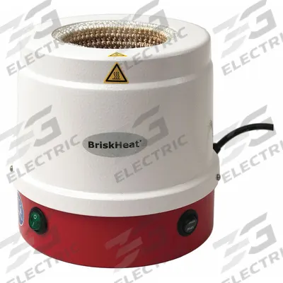 BRISKHEAT Heating Mantle: 1 L Capacity, 325 W Watt - Max, Plastic, Metal - Metal-Housed Heating Mantles