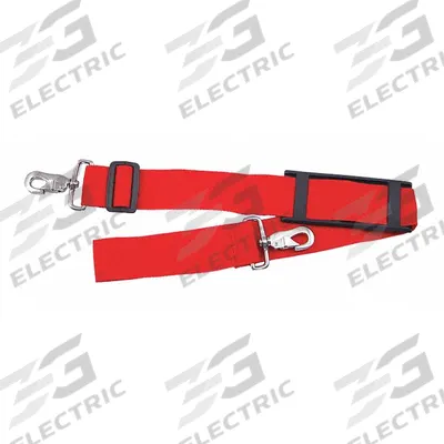 R&B FABRICATIONS Shoulder Strap: Nylon, Red, Snap, 48 in Lg, 2 in Wd - Turnout Gear Straps