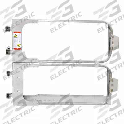 PS INDUSTRIES Full Height Ladder Safety Gate: Stainless Steel, For 40 in to 50 in Opening Wd - Full-Height Single-Door Metal