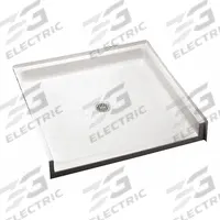 FIAT PRODUCTS Shower Base: Rectangle, Barrier Free Threshold, Polyester, 38 1/2 in Overall Lg (MPN ADAF3636100). Key specifications — Material: Polyester; Drain Location: Center; Brand: FIAT PRODUCTS.