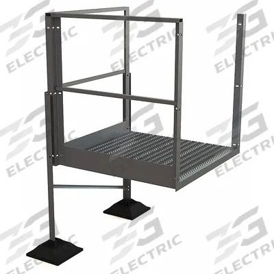 TRI-ARC Turn Platform: 6 ft Overall Ht, 500 lb Load Capacity - Rooftop Turn Platforms