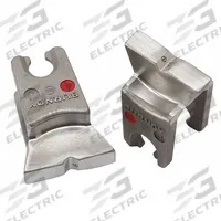 BURNDY Upper and Lower Crimping Die: 8 AWG Copper Lug, YA/YS, 1 Sizes, 6 ton Max Crimping Force (MPN W8CVT). Key specifications — attr511073: YA; attr511072: Copper; attr473934: BURNDY; attr511069: Red; attr542116: 8 AWG Copper Lug; attr511067: MD7.