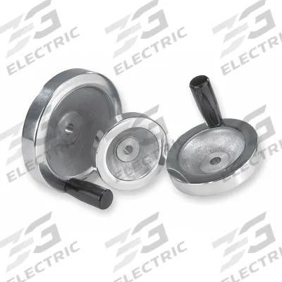 KIPP Hand Wheel: Solid, Aluminum, 3/4 in Bore, 200 mm Dia - Solid Hand Wheels