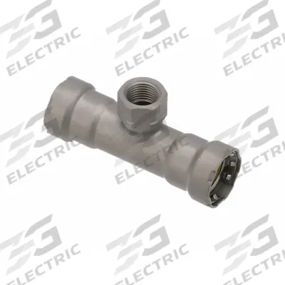 VIEGA MEGAPRESS Crimp Tee Fitting: 1 1/4 in Pipe x 1 1/4 in Pipe x 1/2 in Pipe Size, Steel - Gas Steel Press Pipe Fittings