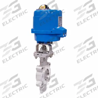 BONOMI Electrically Actuated Butterfly Valve: Stainless Steel, 100 to 240V AC - Stainless Steel High-Performance Electric Butterfly Valves