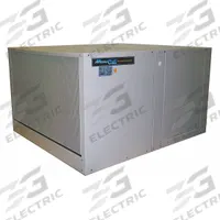 MASTERCOOL Ducted Evaporative Cooler: 1,600 sq ft, 28 in x 42 in x 45 in, 8 in Pad Thick, 1/2 hp HP (MPN 2YAF3-2HTL1-3X275). Key specifications — Brand: MASTERCOOL; Evaporative Cooler Voltage: 230V AC; Includes Drive Package: Drive Package Included; Drive Package Installation: Assembly Required.