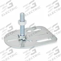 JW WINCO Male-End Leveling Mount: Swiveling Stud, 1/2"-13 Thread Size, 3 3/20 in, 2,698 lbf Capacity (MPN 42-80-1/2X13-100-G0-SK). Key specifications — Base Shape: Rectangular; Load Capacity: 2,698 lbf; Mounting Holes: Mounting Holes Included; Includes: Nut; Hex Size: 11/16 in; Base Width: 3-3/20 in.